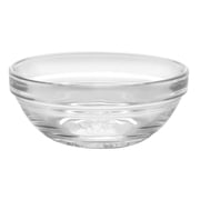 Duralex Made In France Lys Stackable Glass Bowl Set of 4, 1 oz, 2.3 Inches, Clear