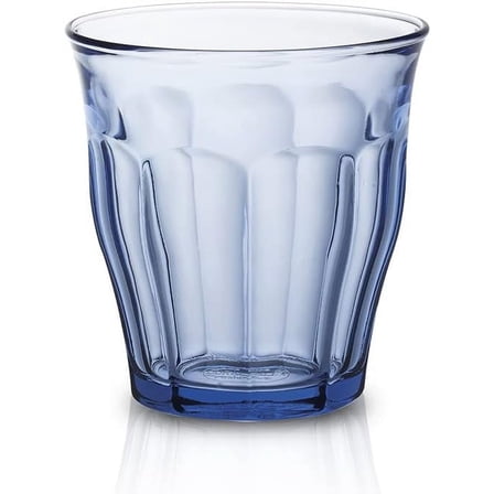 Duralex Made in France Picardie Marine Glass Tumbler Drinking Glasses, 10.88 ounce - Set of 6, Marine Blue