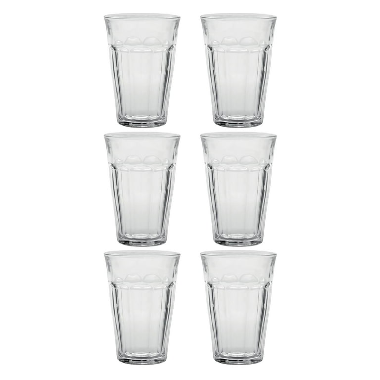 Duralex Picardie 12 5/8 Ounce Clear Stackable Drinking Glasses, Set of 6 