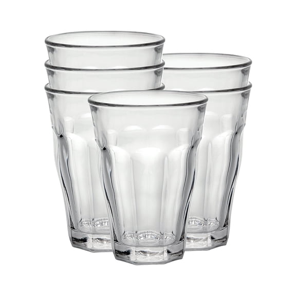 Duralex Picardie Made In France Clear Glass Tumbler, Set of 6, 17.75 Ounce