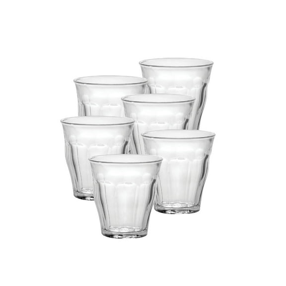 Duralex Picardie Made In France Clear Glass Tumbler, Set of 6, 4.5 Ounce