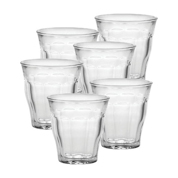Duralex Picardie Made In France Clear Glass Tumbler, Set of 6, 5.75 Ounce