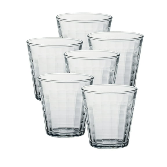 Duralex Prisme Clear Tumbler, Made in France, Set of 6, 7.75 Ounce