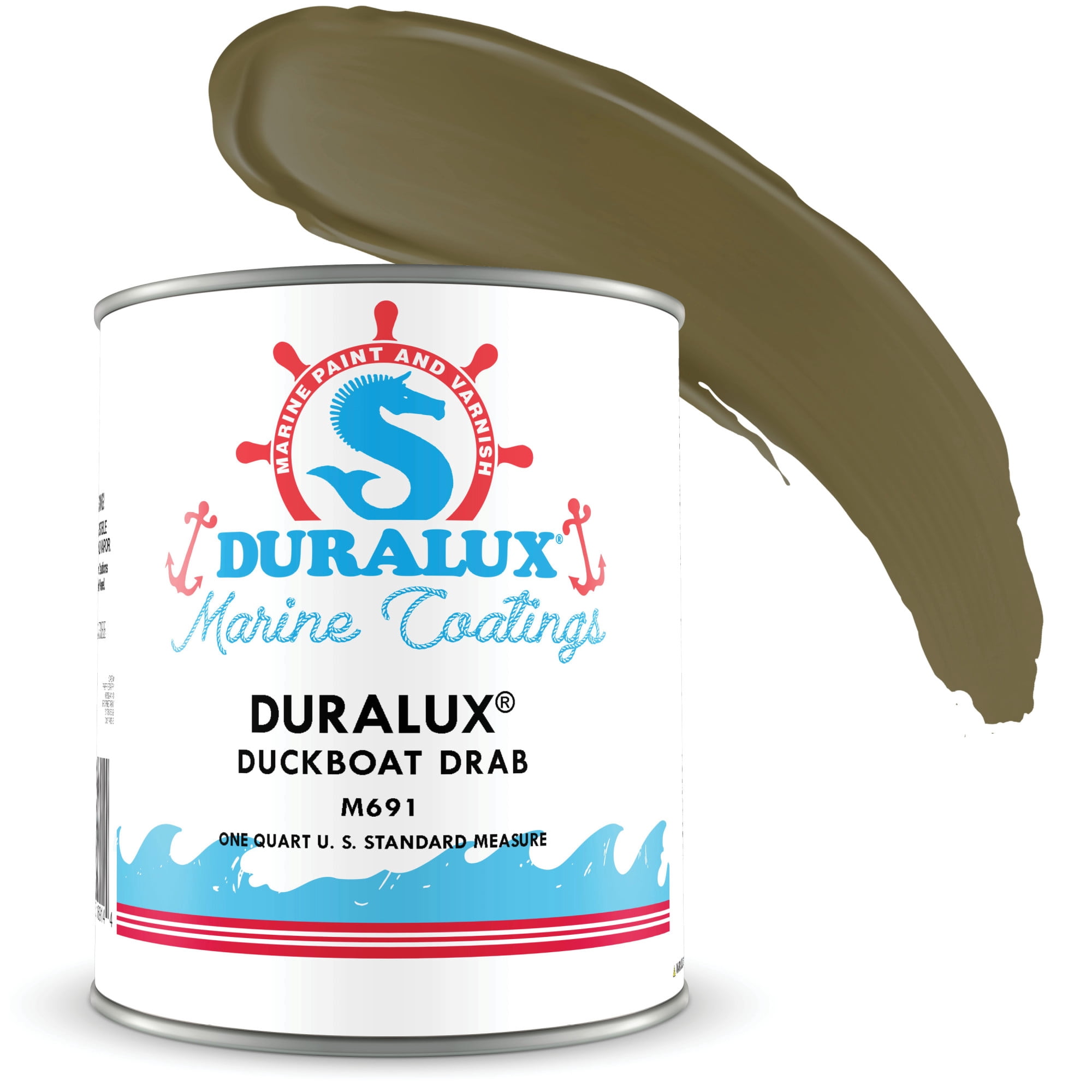 Duralux Camouflage Paint, Duckboat Drab, 1 Quart