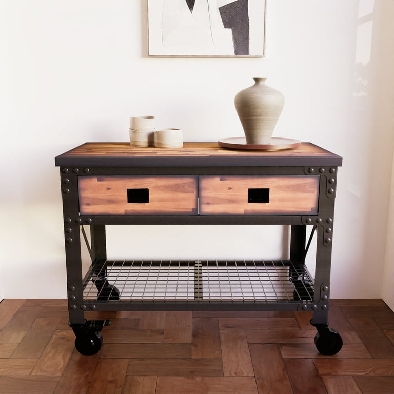 Duramax Mobile 2-Drawer Rolling Workbench, Garage Tool Organizer