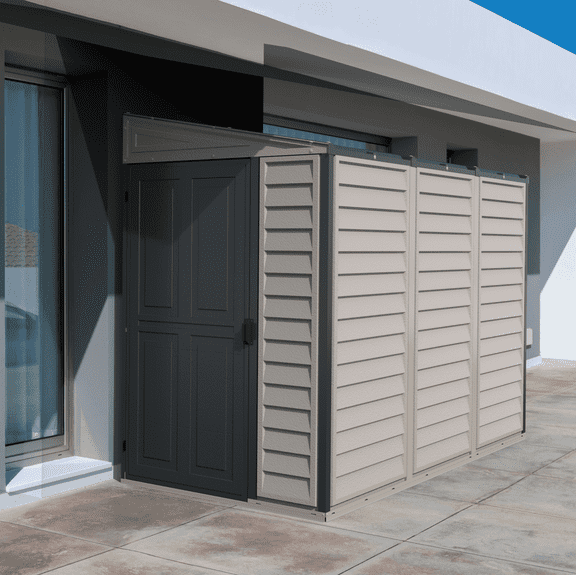 Duramax 4ft x 8ft Sidemate PLUS Vinyl Resin Outdoor Storage Shed With Foundation Kit