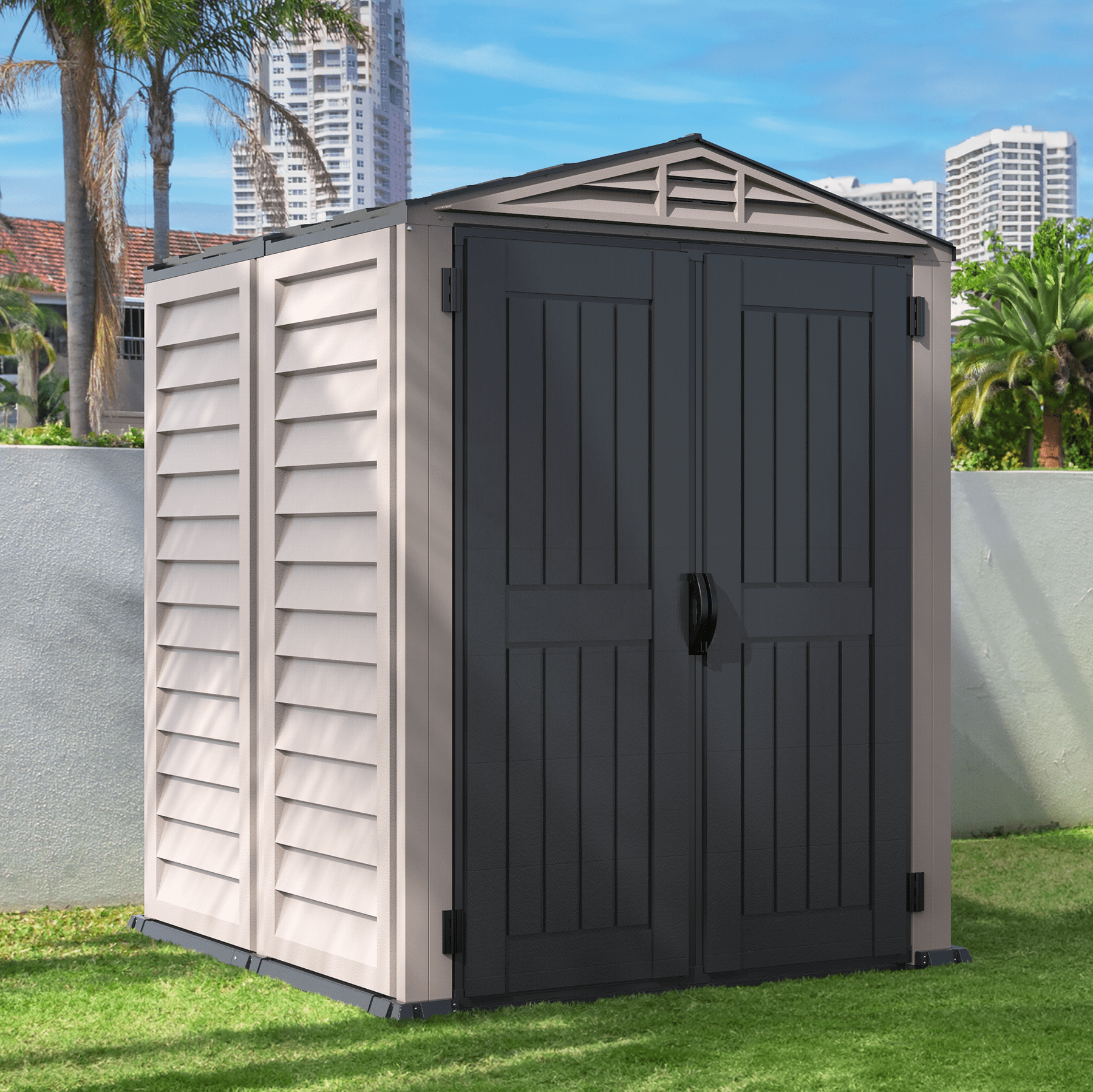 Duramax YardMate Plus 5x5 Vinyl Shed with Steel-Reinforced Structure ...