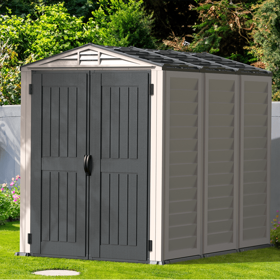 Duramax 5x8 YardMate Plus Outdoor Plastic Storage Shed with Molded Floor