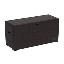 Duramax 71 Gal Outdoor Resin Deck & Garden Organizer Storage Box, Brown
