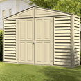 thumbnail image 1 of Duramax Building Products 10.5 x 2.75 ft. SidePro Plastic Vinyl Storage Shed with Foundation, 1 of 12