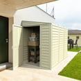 thumbnail image 1 of Duramax 4 x 8 SideMate Plastic Storage Shed + Foundation for Garden, Patio and Backyard, 1 of 20