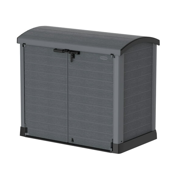 Duramax CedarGrain StoreAway 1200L Arch Lid Deck & Garden Storage Box, Grey