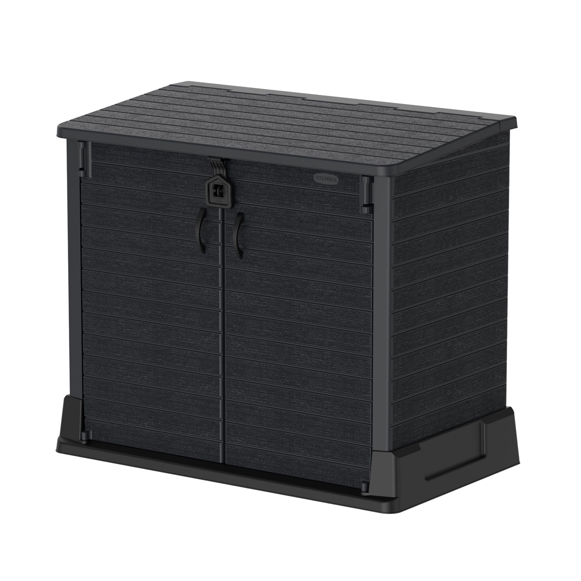 Duramax Gray Resin Outdoor Deck Storage Shed with Latching Doors