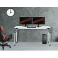 thumbnail image 1 of Duramax Ramo 62" White Wood Desk with Aluminum Legs, 1 of 9