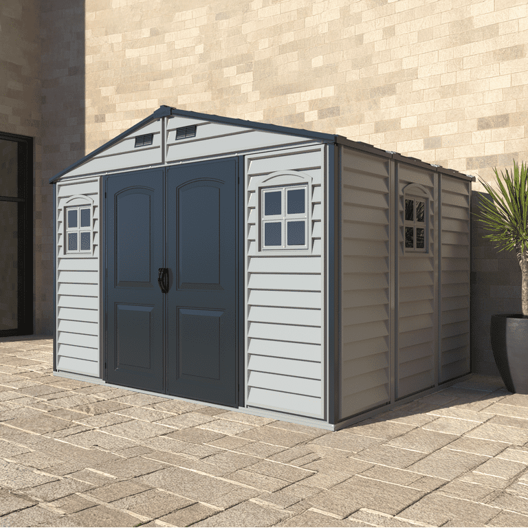Duramax 10x8' Woodside Plus Vinyl Shed, All Weather Durable