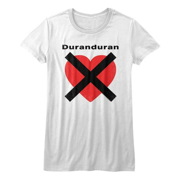 Duran Duran Heart X White Junior Women's T-Shirt