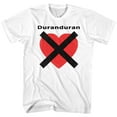 thumbnail image 1 of Duran Duran Heart X White Adult T-Shirt, 1 of 3