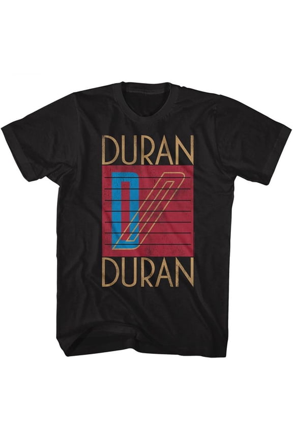 Duran Duran Logo Black Adult T-Shirt 4Xl