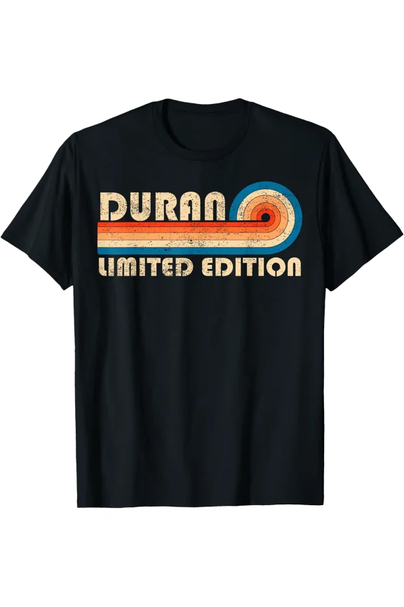 Duran Surname Retro Vintage 80s 90s Birthday Reunion T-Shirt, Unisex T-Shirt