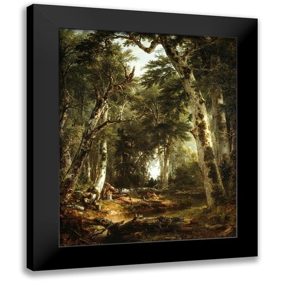Durand, Asher Brown 12x14 Black Modern Framed Museum Art Print Titled - In the Woods