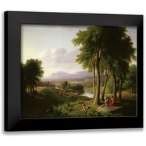Durand, Asher Brown 14x12 Black Modern Framed Museum Art Print Titled - The Berry Pickers