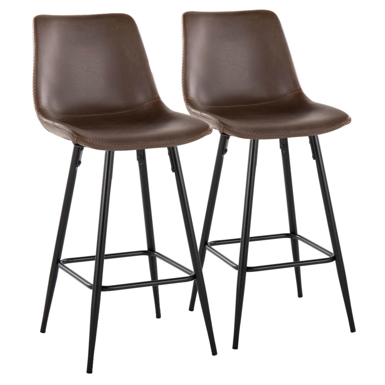 Leather fixed height bar stools deals