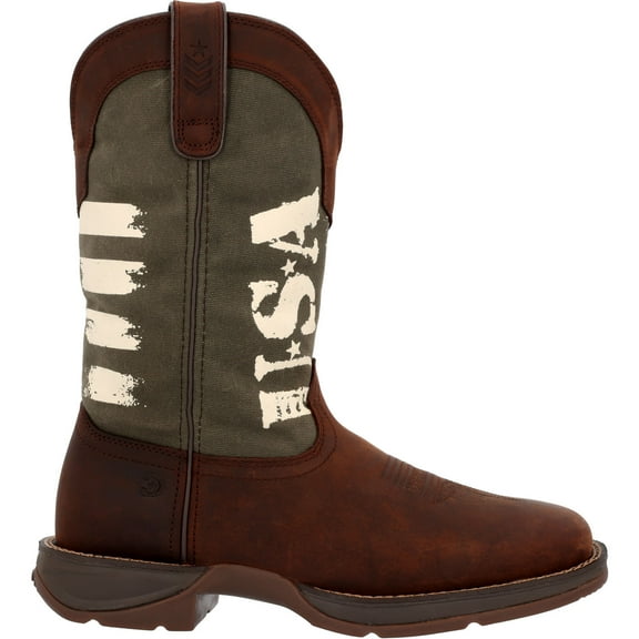 Durango Army Green USA Print Western Boot