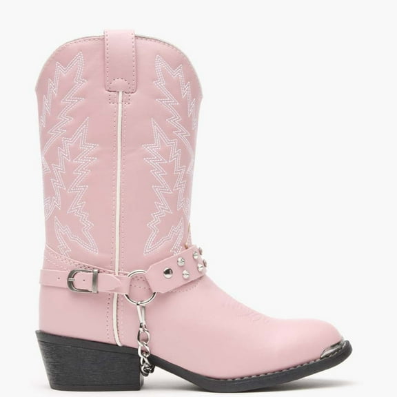 Lil' Durango® Big Kid Pink Rhinestone Western Boot