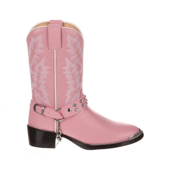 Lil' Durango® Big Kid Pink Rhinestone Western Boot