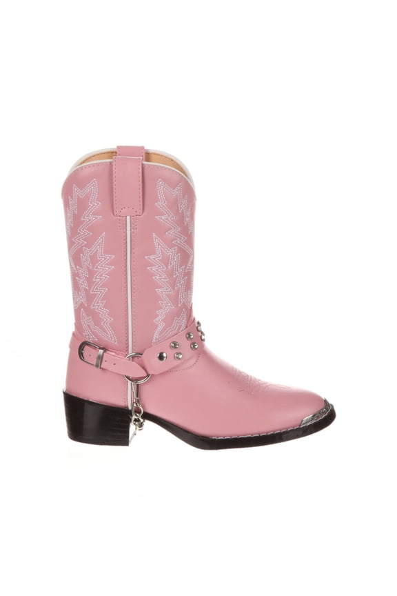 Lil' Durango® Big Kid Pink Rhinestone Western Boot