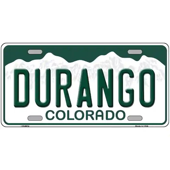 Durango Colorado Metal Novelty License Plate 12" x 6" Automotive