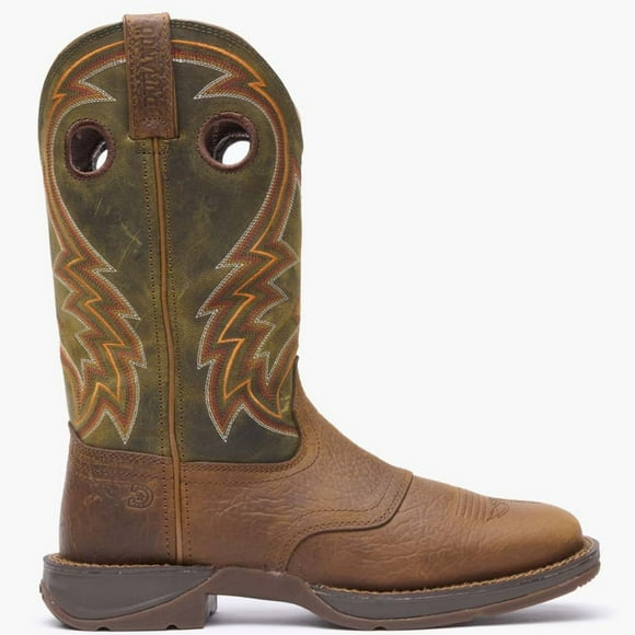 Dark Chestnut and Hunter Green Western Boot
