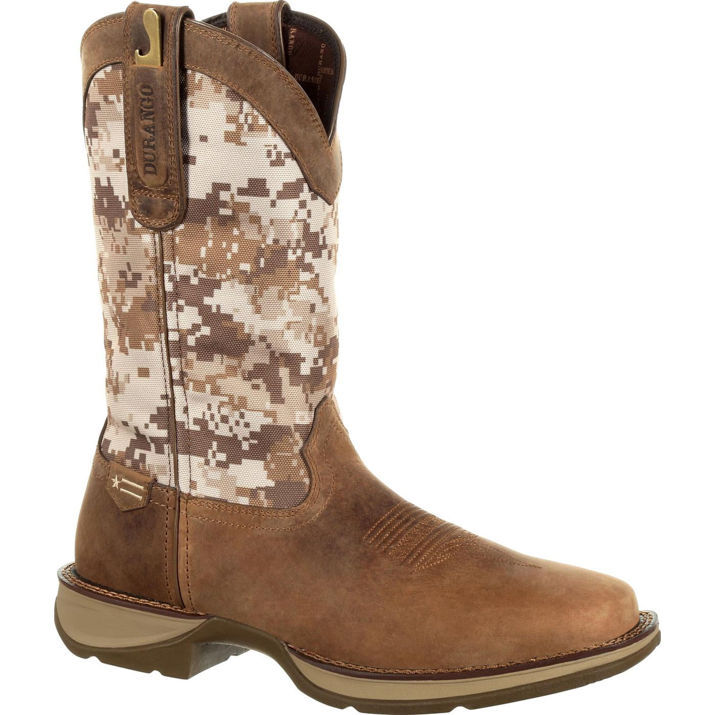 Digital camo store cowboy boots