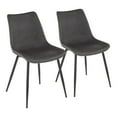 thumbnail image 1 of Durango Industrial Dining Chair in Black with Vintage Grey Faux Leather by LumiSource - Set of 2, 1 of 7