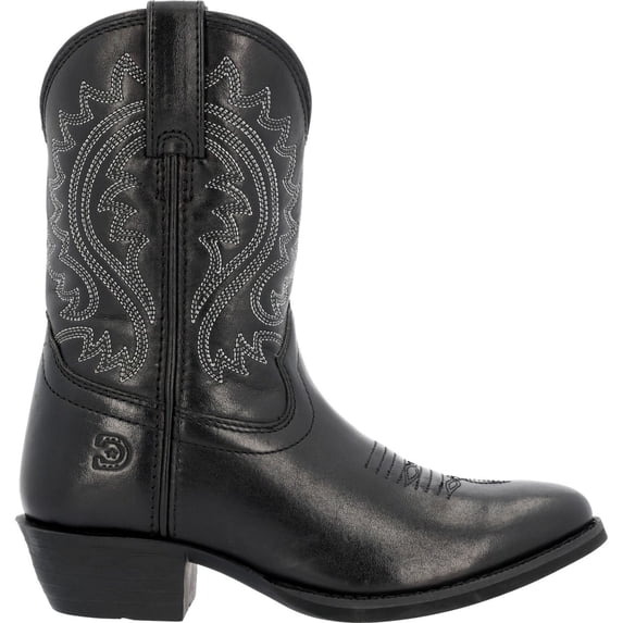 Durango® Big Kids' Shyloh Western Boot, Polished Black Onyx, Size 6.5(M)