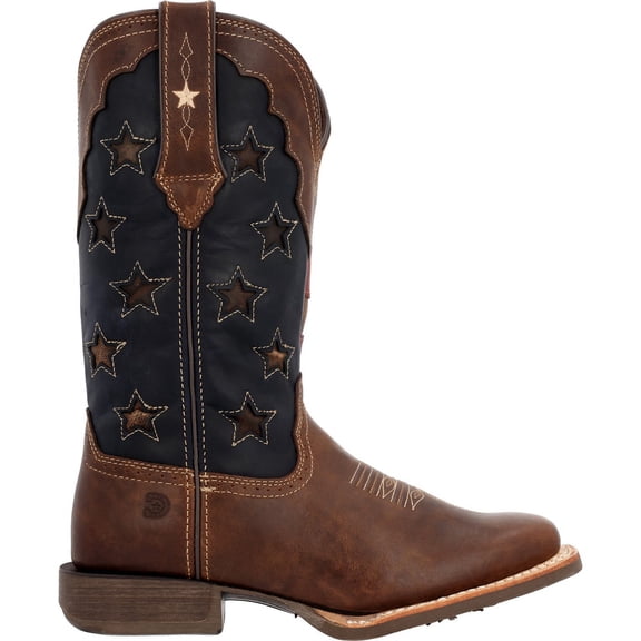 Durango® Lady Rebel Pro™ Women's Vintage Flag Western Boot, Sable Brown And Vintage Flag, Size 6.5(M)
