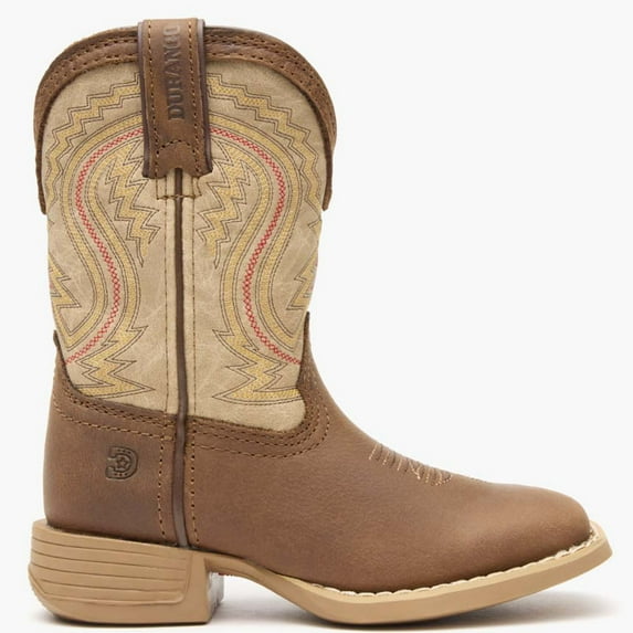 Durango® Lil' Rebel Pro™ Big Kids' Coffee and Bone Western Boot