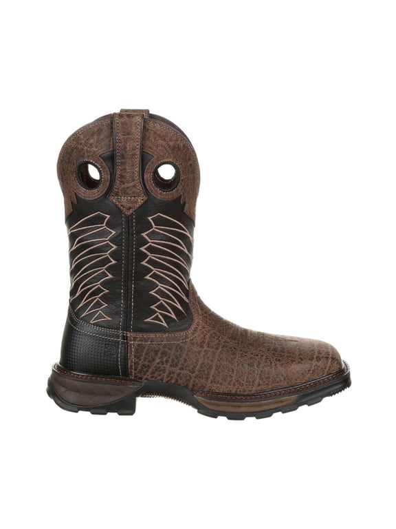 ® Maverick XP™ Steel Toe Waterproof Western Work Boot, Chocolate Safari Elephant Blk, Size 9.5(M)