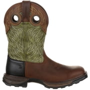 Durango  Maverick XP  Waterproof Western Work Boot, Oiled Brown And Forest Green, Size 9.5W