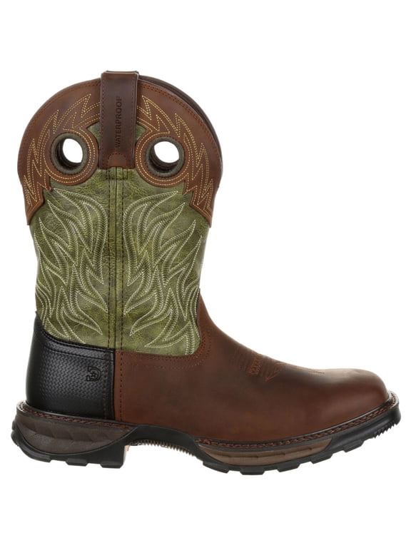 ® Maverick XP™ Waterproof Western Work Boot, Oiled Brown And Forest Green, Size 8.5(M)