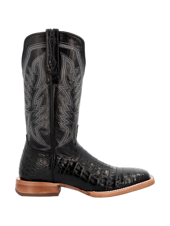 ® PRCA Collection Caiman Belly Western Boot, Black Stallion, Size 9.5(W)
