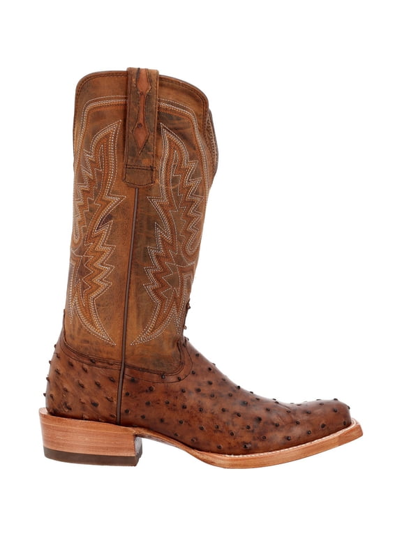 ® PRCA Collection Full-Quill Ostrich Western Boot, Kango Tobacco And Rust, Size 11(M)
