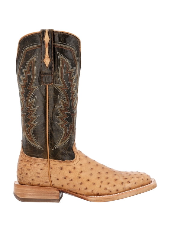 ® Men's PRCA Collection Full-Quill Ostrich Western Boot, Antiqued Saddle, Size 12(W)