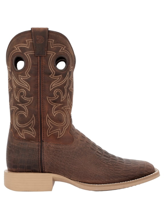 ® Shyloh Western Boot, Nicotine Croco And Trail Brown, Size 12(W)