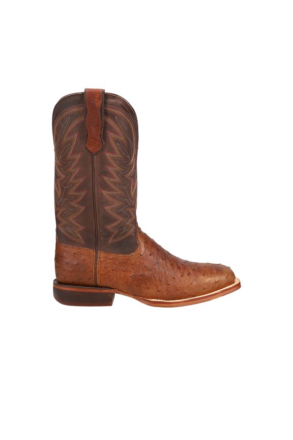 Men's Exotic Full-Quill Ostrich Western Boot Square Toe - DDB0274 7 EE US