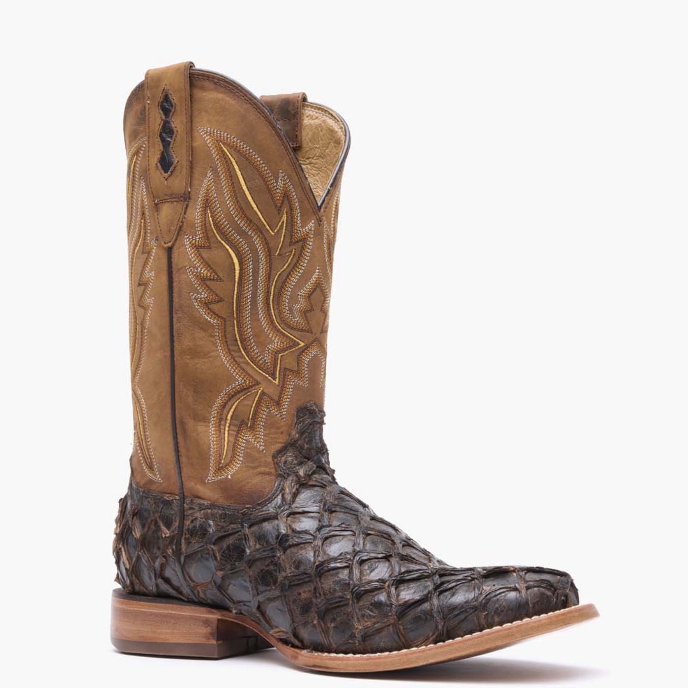 Durango® Premium Exotics™ Dark Brown Pirarucu Western Boot - Walmart.com