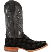 Durango  Premium Exotics  Matte Black Pirarucu Western Boot, Matte Black Pirarucu, Size 10.5W