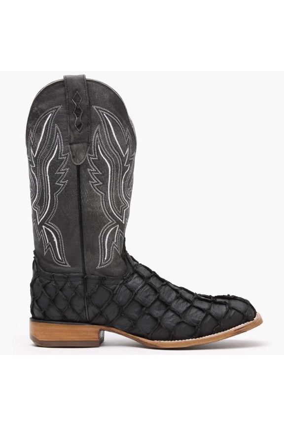 ® Premium Exotics™ Matte Black Pirarucu Western Boot