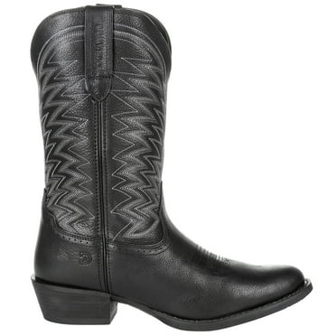 Durango Mens Rebel Frontier Black Western Round Toe Cowboy  Mid Calf Boots
