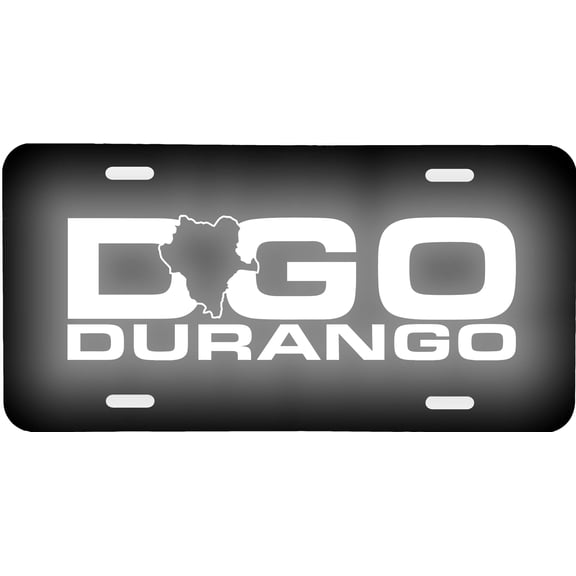Durango Mexico Aluminum Vanity License Plate, 6'' x 12'' Reflective Lettering & Graphics, Tourist Souvenir Gift Sign